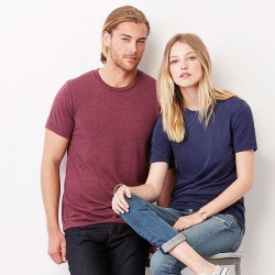 Plain Unisex triblend crew neck t-shirt Bella+Canvas 130 GSM